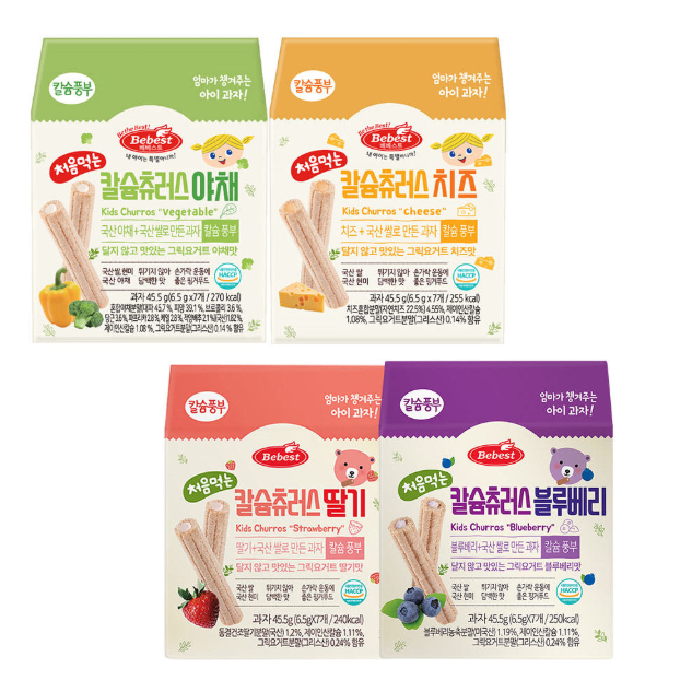 [BEBEST] Baby Snack Churros, Cocoa Strawberry Blueberry ผักชีส