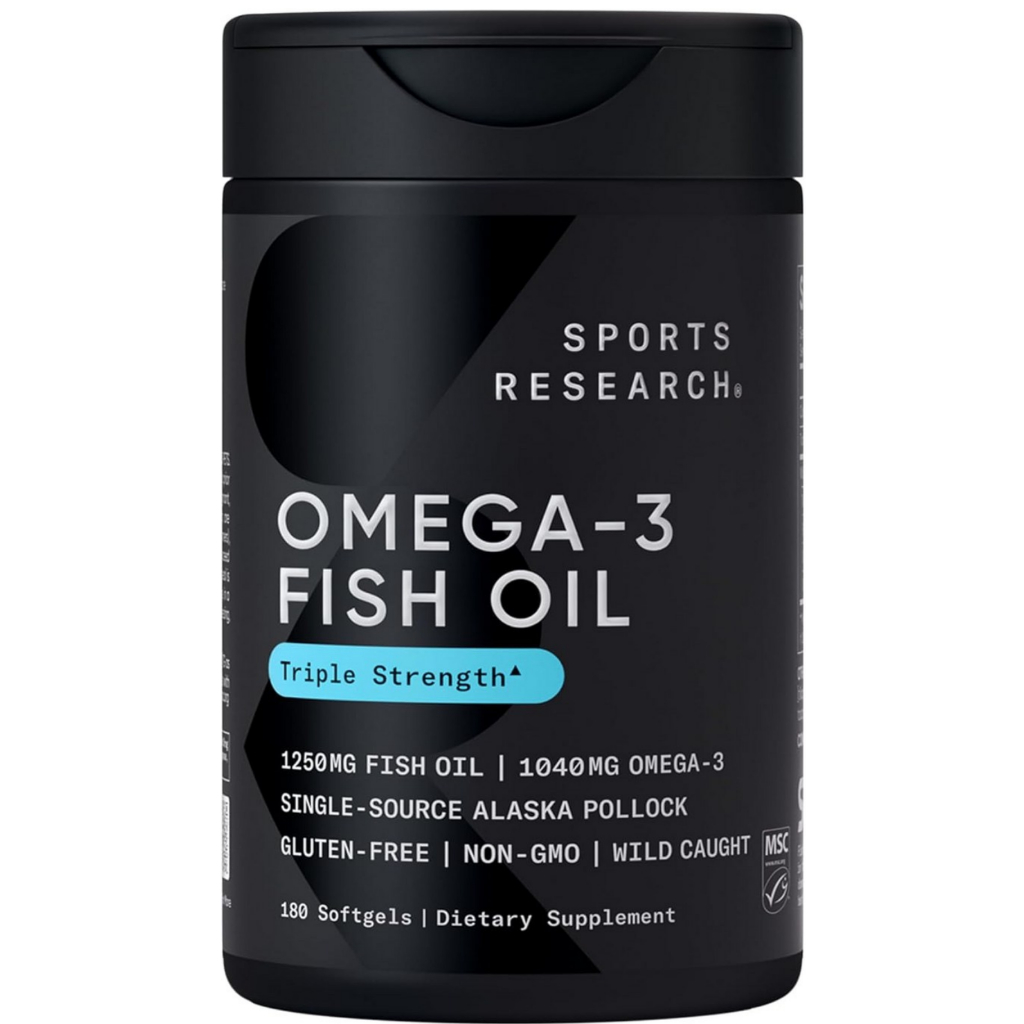 [วิจัยกีฬา] Omega-3 Fish Oil Triple Strength Alaska Pollock | 180 ซอฟท์เจล | จัดส่งจากกรุงเทพเกาหลี