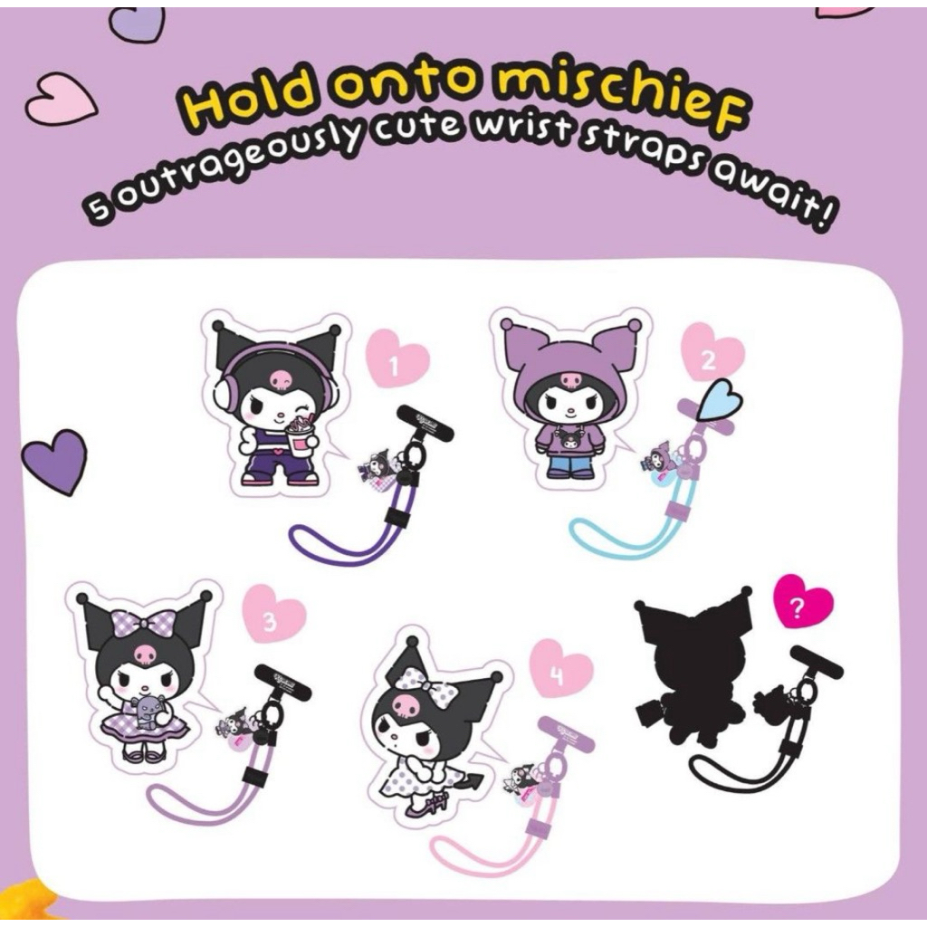 สายรัดข้อมือโทรศัพท์มือถือ Irvins X Kuromi