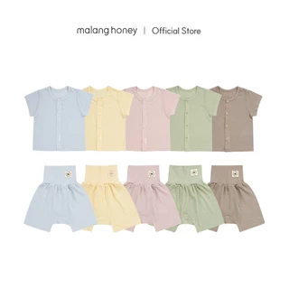 [Malang Honey Honey] ชุดนอนเด็กตาข่ายไม้ไผ่ - แขนสั้นระบายอากาศและกางเกงยาว 5 เอว - KC & OEKO-TEX Certified Diaper-Friendly Loungewear2