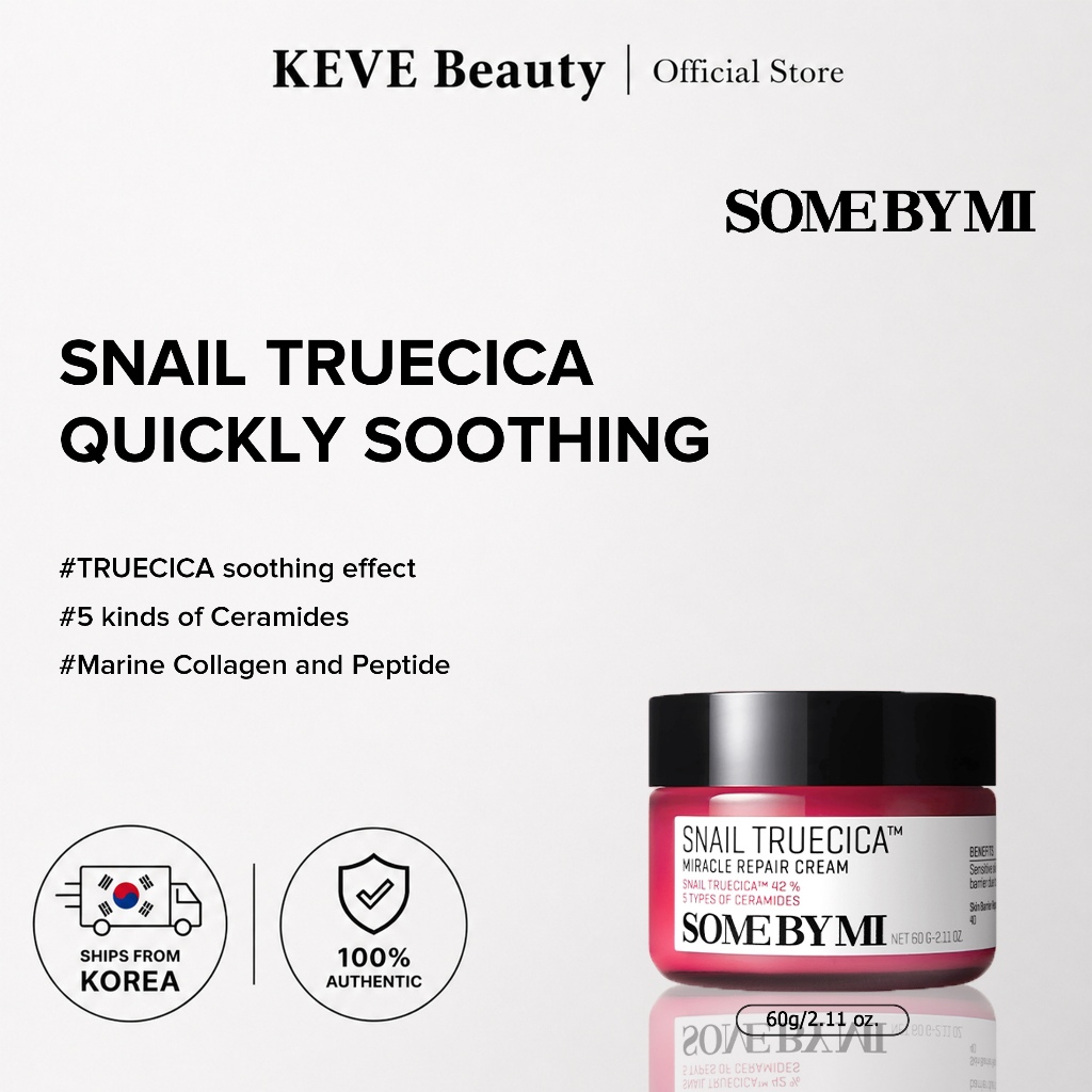 [SOME BY MI] Snail Truecica Miracle Repair Cream 60g / Snail Mucin / Sensitive Skin care