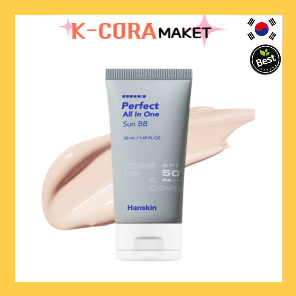 Hanskin Perfect All-in-One Mens Sun BB: SPF50+, Natural Finish, No Shine