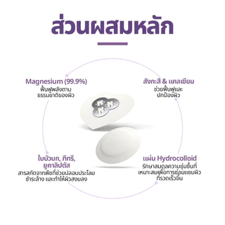 [หิมะ2+ เป็นทางการ] แผ่นแปะสิวแมกนีเซียม / One Night Trouble Patch Plus (30 แผ่น) / แพ็คเกจดูแลสิว