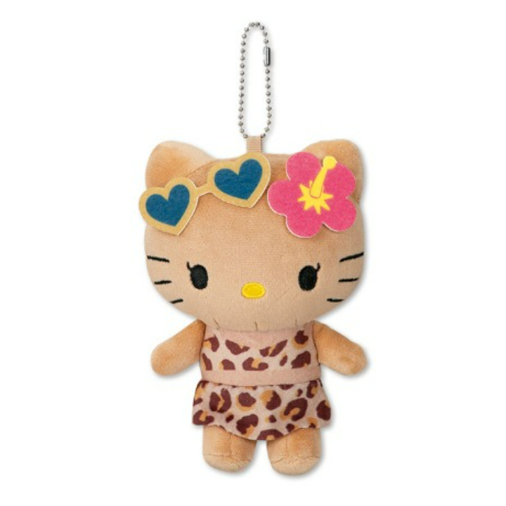 พร้อมส่ง / Sanrio Hello Kitty Gyaru Mascot Plush Charm พวงกุญแจ – Tanning Bikini Ver. Avail Japan Li