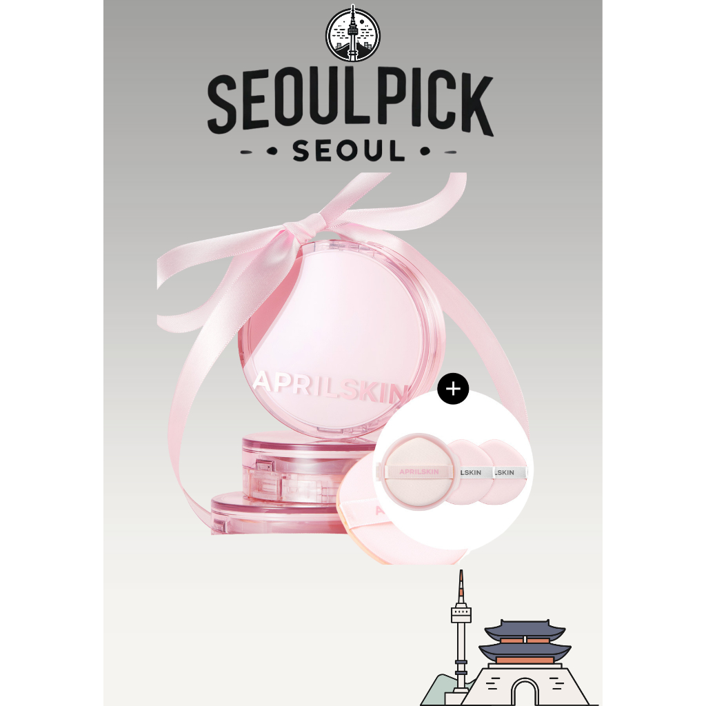 [APRILSKIN] Hero Cushion Pink Edition 12g + รีฟิล 12g + 2 Puffs SPF50+, PA++++