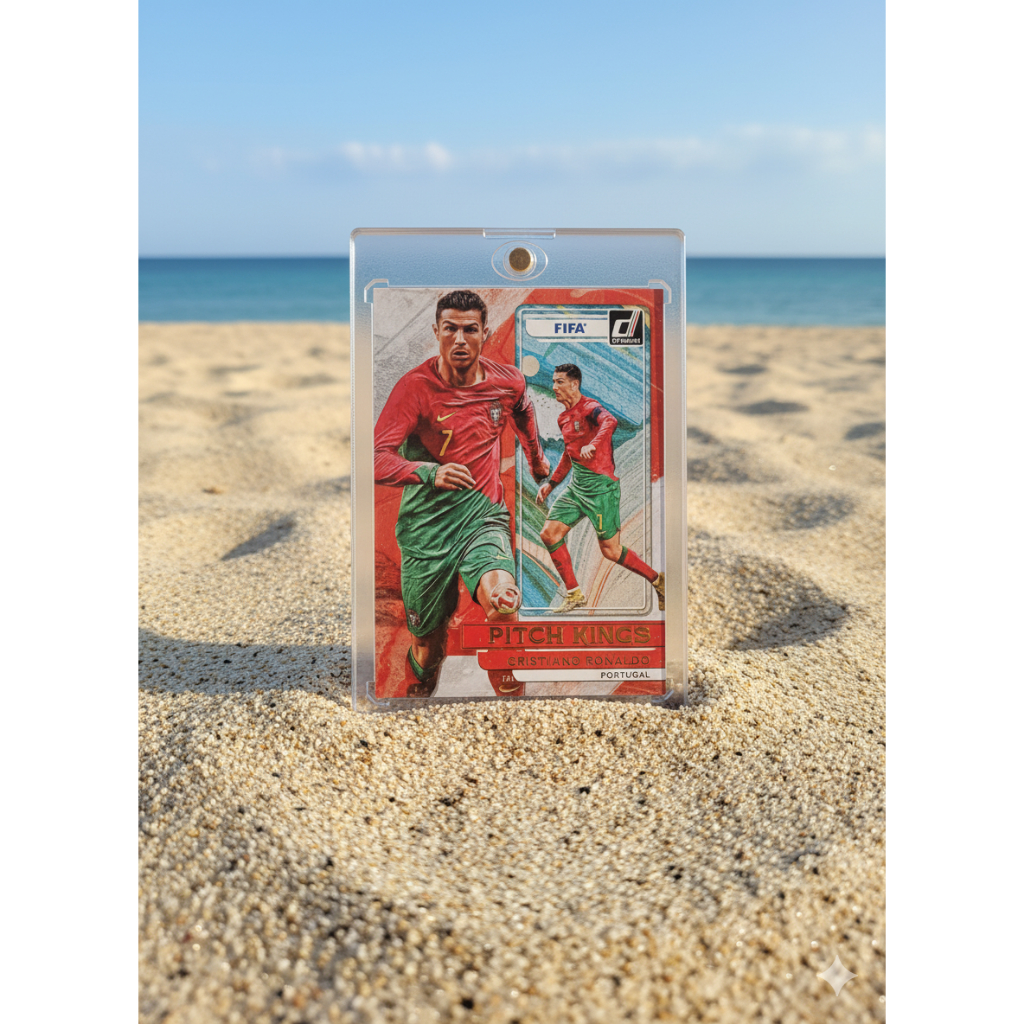 Cristiano Ronaldo Pitch Kings Card Panini ของแท้ Portugal Legend CR7 Collectible (ฟรีปลอก)