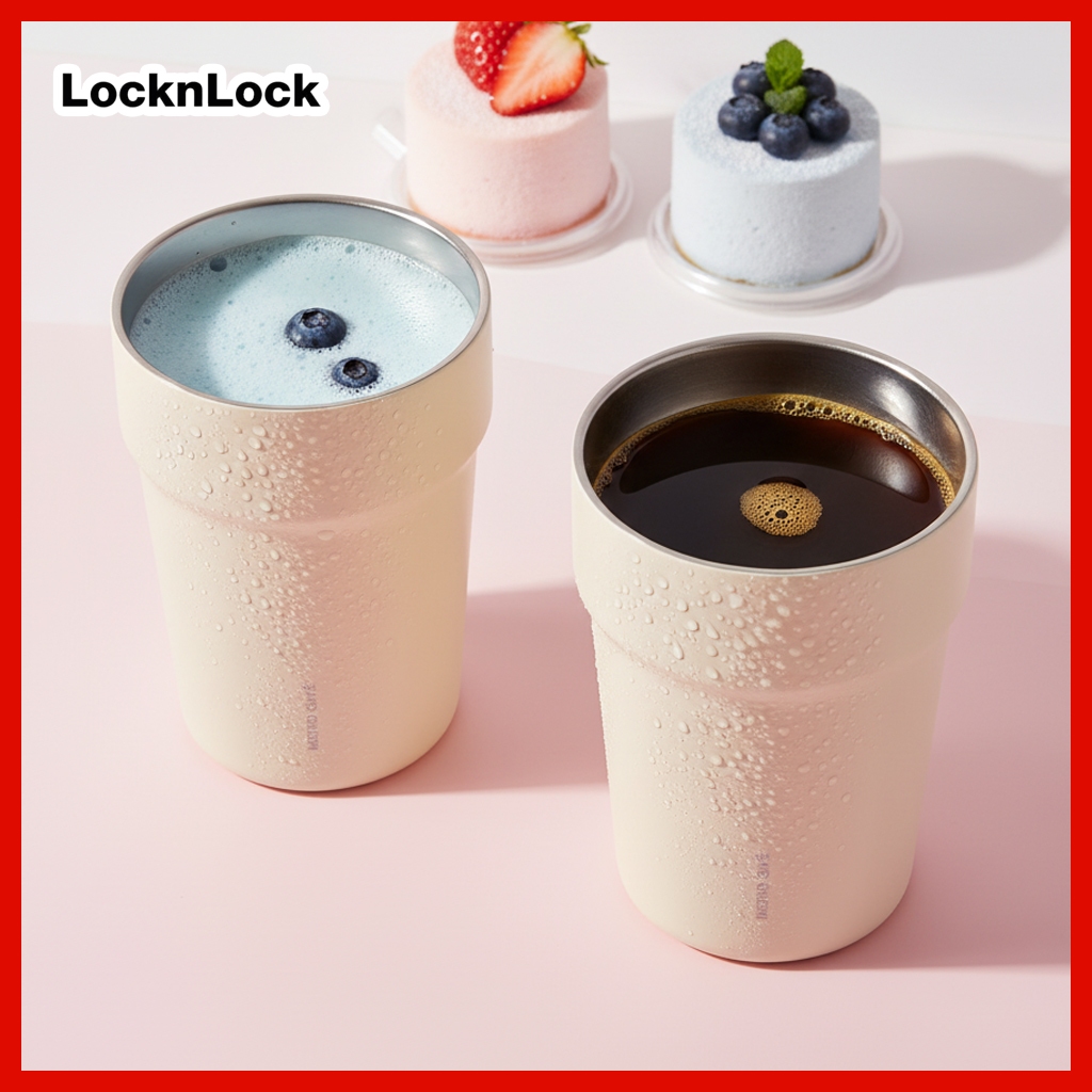 Metro Cafe Tumbler ขวดน้ําเคลือบเซรามิก 400 มล. งาช้าง