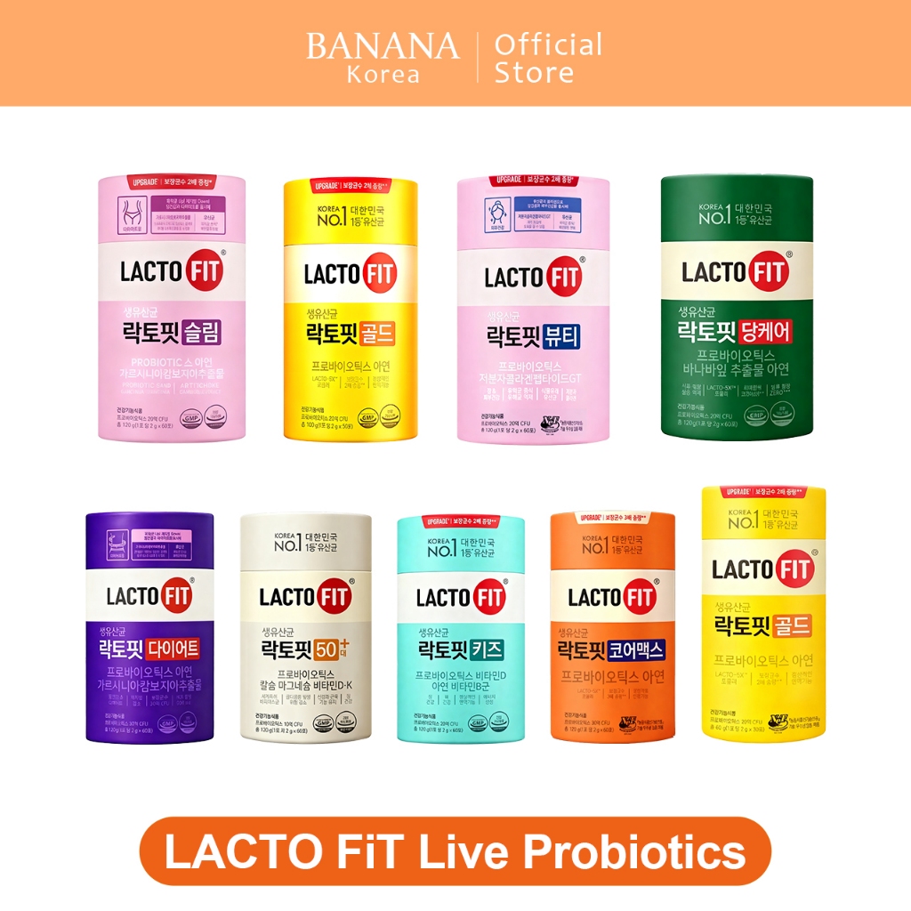 [LACTO-FIT]อัพเกรดเกาหลีการจัดส่งสินค้า Probiotics Gold/Beauty /Slim/Kids/MOMS/Diet/Core max/vegan H