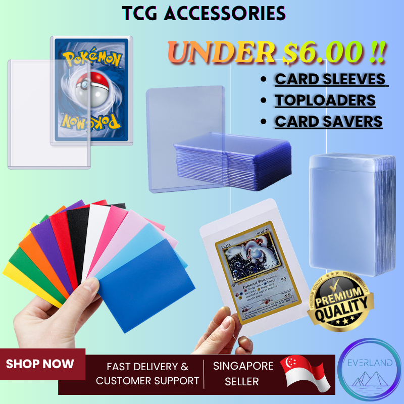SG TCG Card Sleeves TopLoaders Card Savers ขนาดมาตรฐาน 66x91mm Pokemon TCG Yu-Gi-Oh TCG