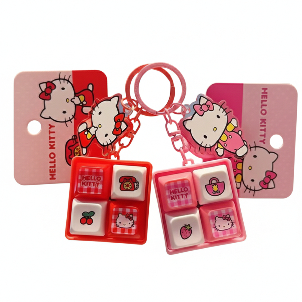 พวงกุญแจ Hello Kitty Mechanical Keyboard Fidget Clicker