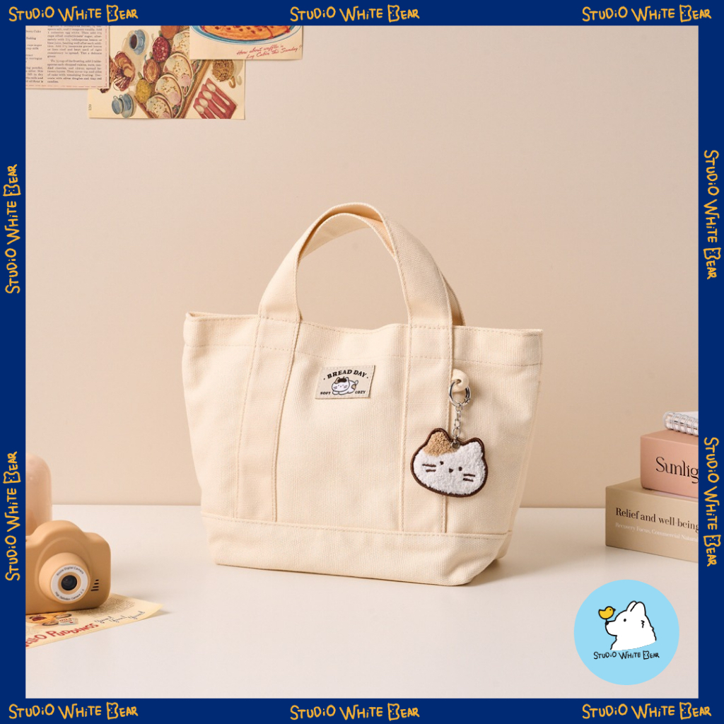 [Butter Shop] Bakery Milk Cat Mini Canvas Tote Bag