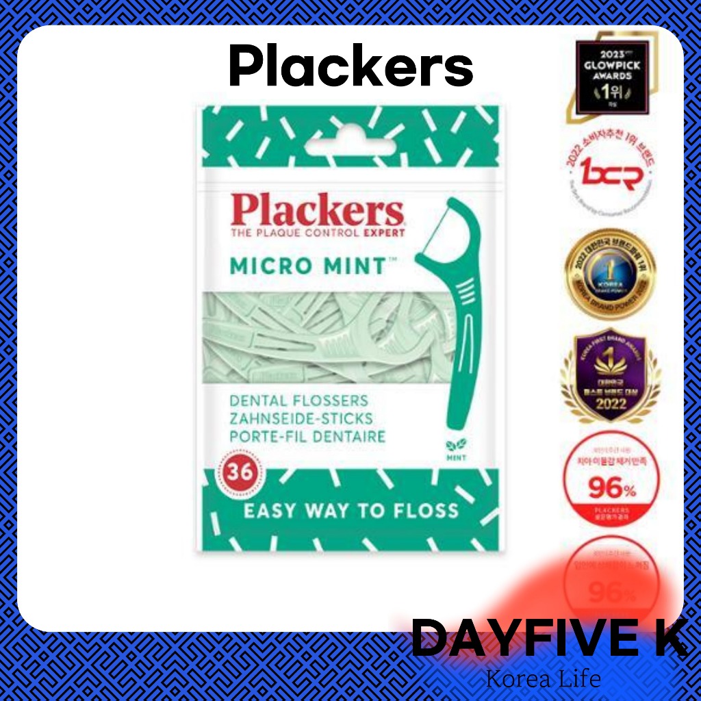 Plackers Micro Mint Dental Floss (36 ชิ้น/90 ชิ้น) – Refreshing Mint · ทําความสะอาดที่แข็งแกร่ง