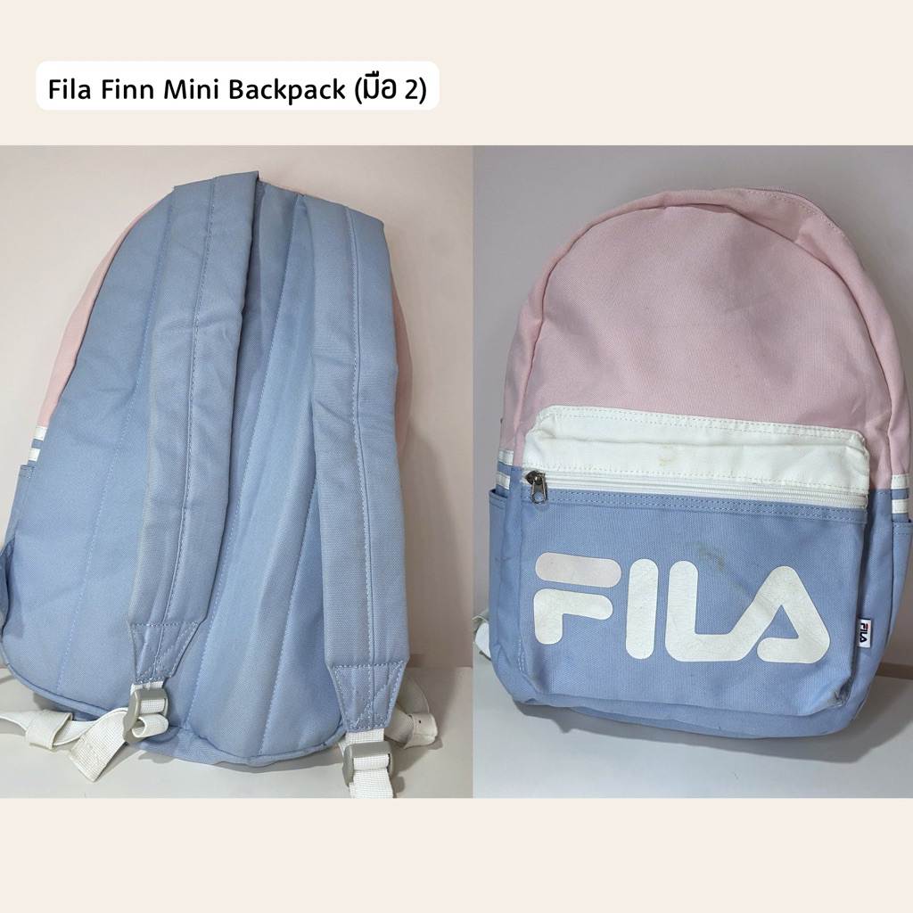 [พร้อมส่ง / มือ2] กระเป๋าเป้สะพายหลังสีพาสเทล Fila Finn Backpack (มือ 2)