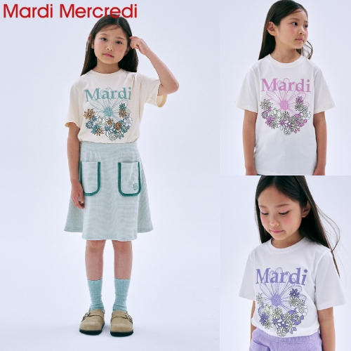 [MARDI MERCREDI] เสื้อยืดเด็ก ลายดอกไม้น่ารัก พร้อมส่ง!