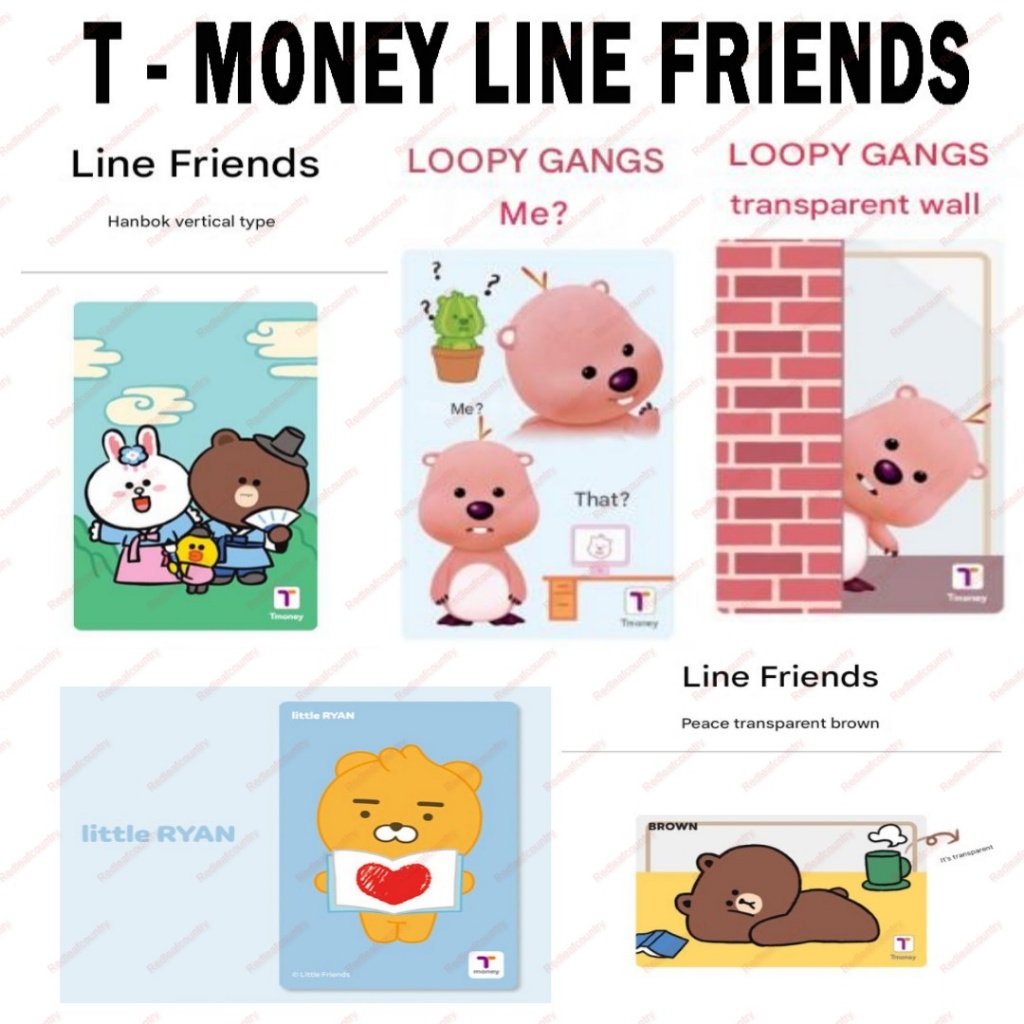 [K - Design] การ์ดขนส่ง T-money LINE FRIENDS จากเกาหลี