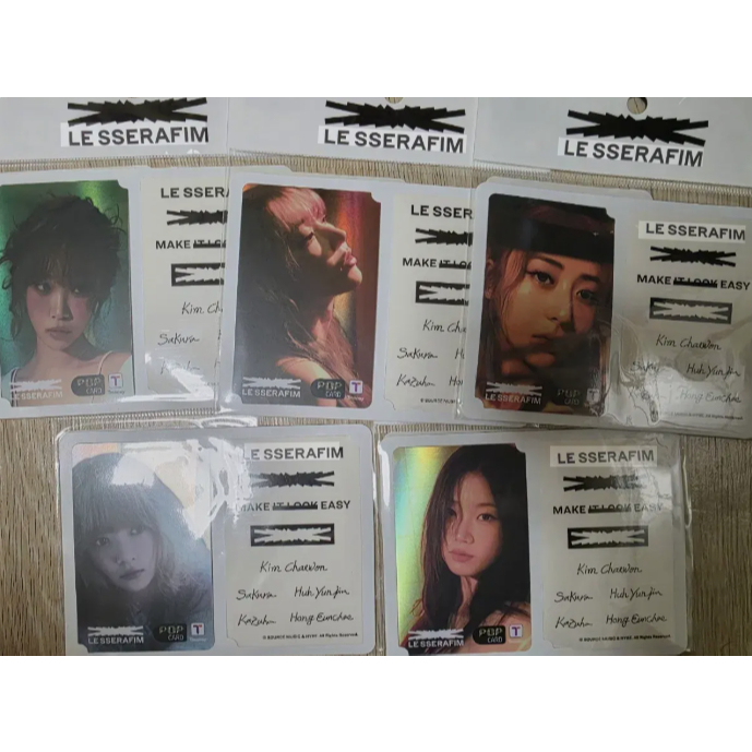 LE SSERAFIM Chawon Sakura การ์ด T-money ของแท้ (การ์ด Transit เกาหลี) | เคป๊อปสะสมหายาก