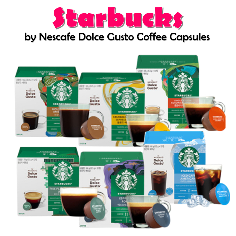[Starbucks] by Nescafe Dolce Gusto Coffee Capsules – House Blend / Iced Americano / Pike Place / Esp