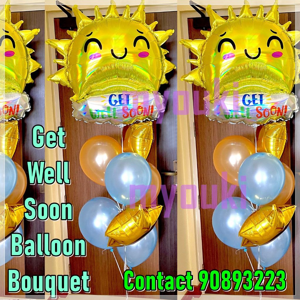 (SG SELLER ) ลูกโป่งฟอยล์ Get Well Soon