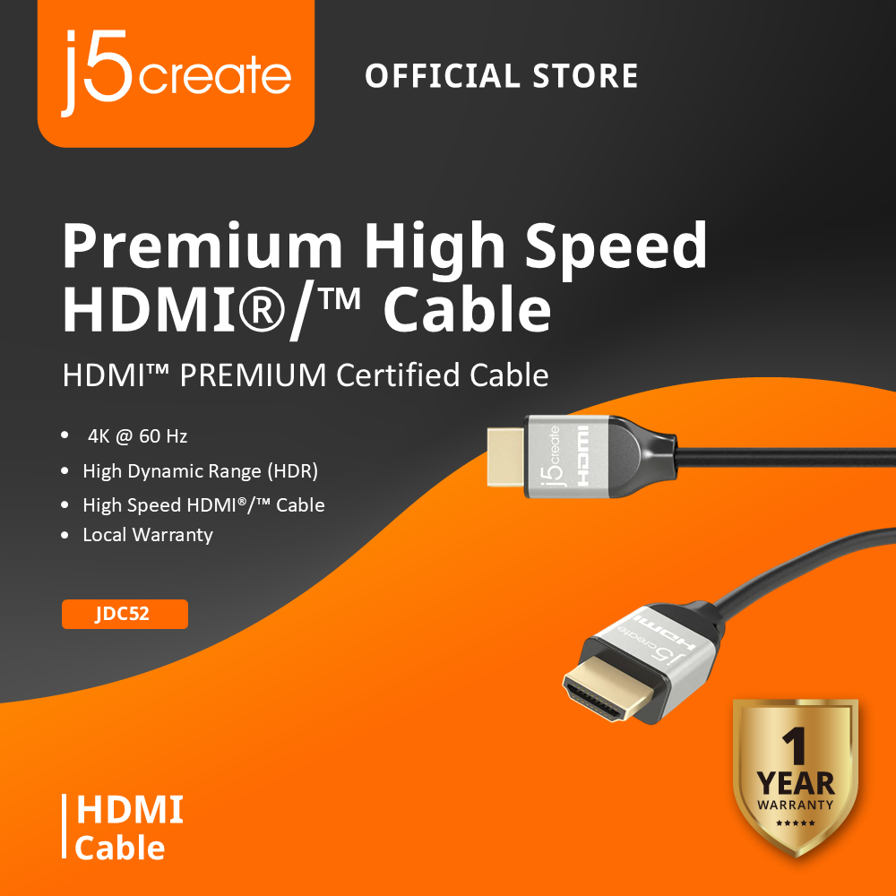 J5CREATE JDC52 Ultra HD 4K สาย HDMI