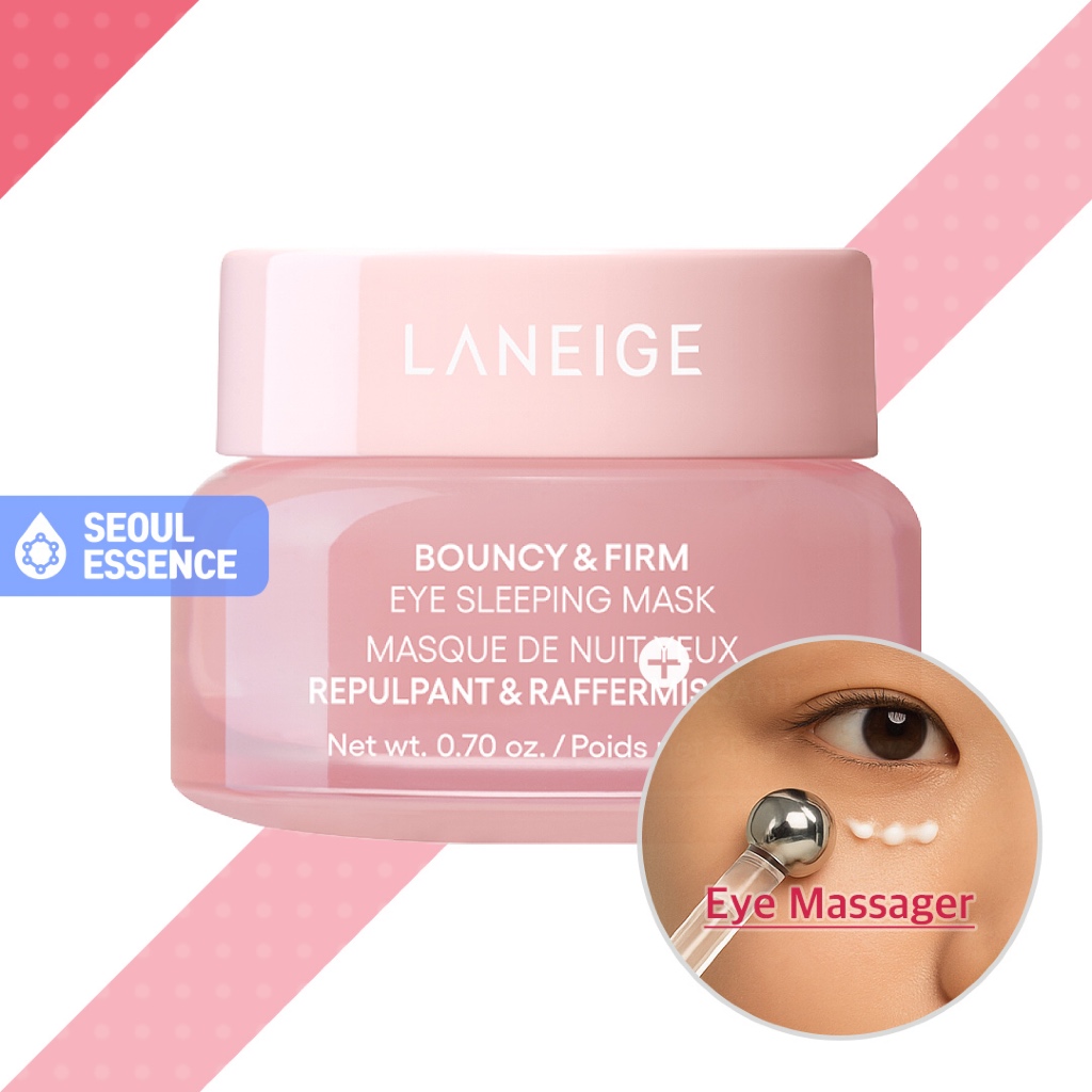LANEIGE Bouncy & Firm Eye Sleeping Mask 20g / 3g - Instant Cooling, Overnight Mask 2024 ใหม่
