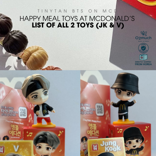 TinyTAN BTS Happy Meal Toys – Jungkook & V & Jimin (5 of 14, Throwback & Encore Edition) | McDonald 