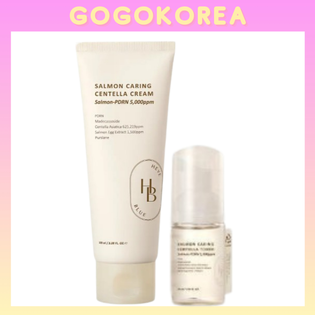 [HEVEBLUE] Salmon Caring Centella Cream 100ml + 100ml