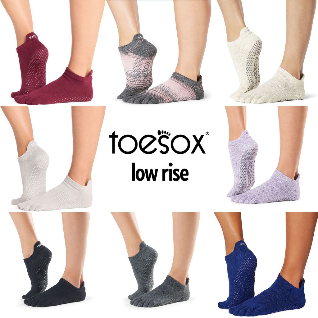 ToeSox Low Rise ถุงเท้ากันลื่น 5 นิ้วเท้า โยคะ พิลาทิส บาร์เร่ ผู้ขายเต้นรํา SG