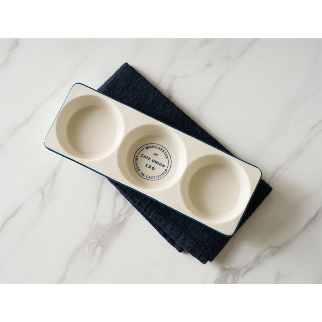[MODERN HOUSE] Cafe Union 3-Compartment Plate L25 สีฟ้า