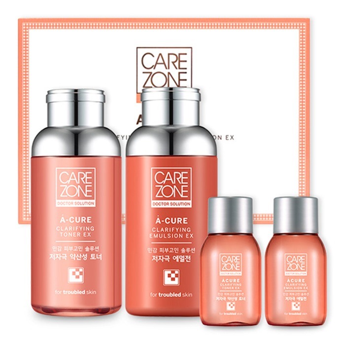 CareZone Doctor Solution A-Cure Clarifying 2PCS Skincare Set (โทนเนอร์ 170ml + อิมัลชั่น 170ml + ของ