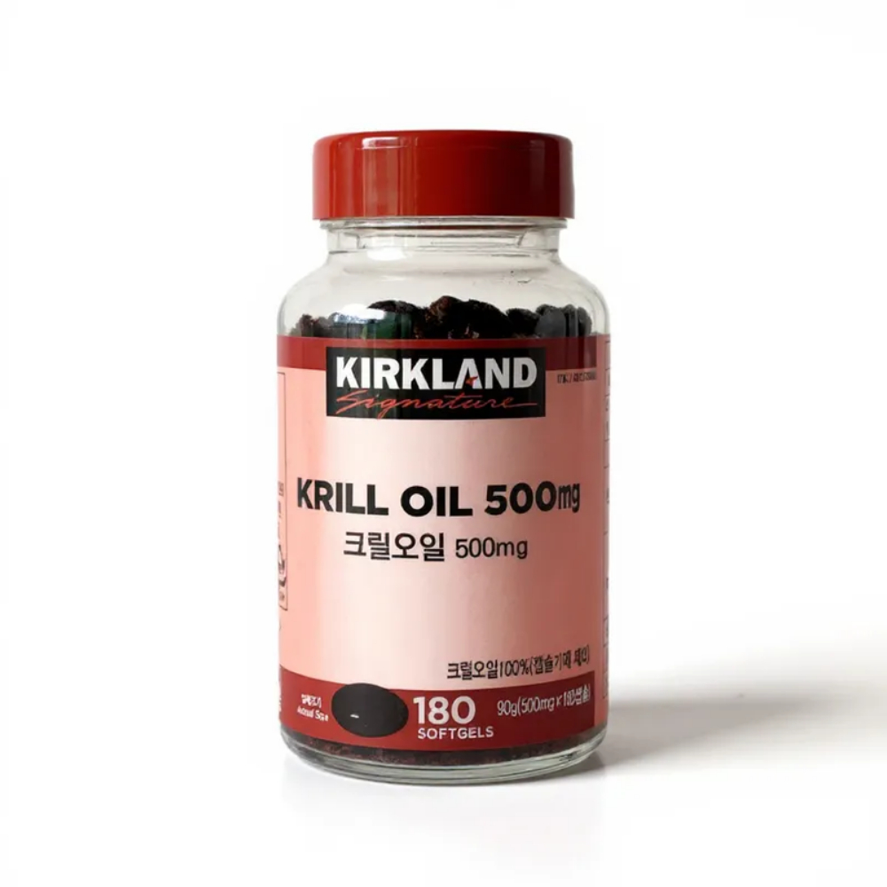 KIRKLAND Krill Oil 500มก. 180 ซอฟท์เจล | อาหารเสริมโอเมก้า-3 ผลิตในแคนาดา