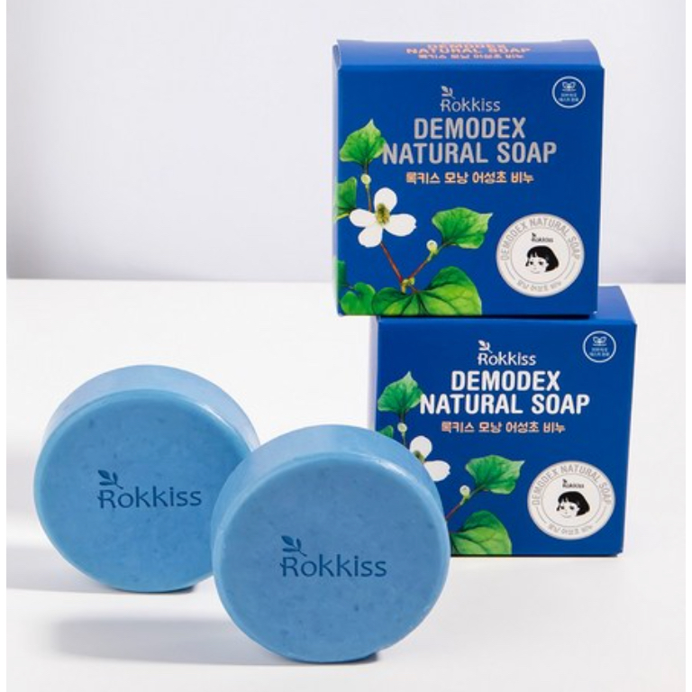 Rokkiss Houttuynia Cordata คลีนซิ่งสบู่ 100g  2 บาร์ | ดีพ พอร์ คลีนซิ่ง ซูทติ้ง แอนด์ ไฮเดรติ้ง