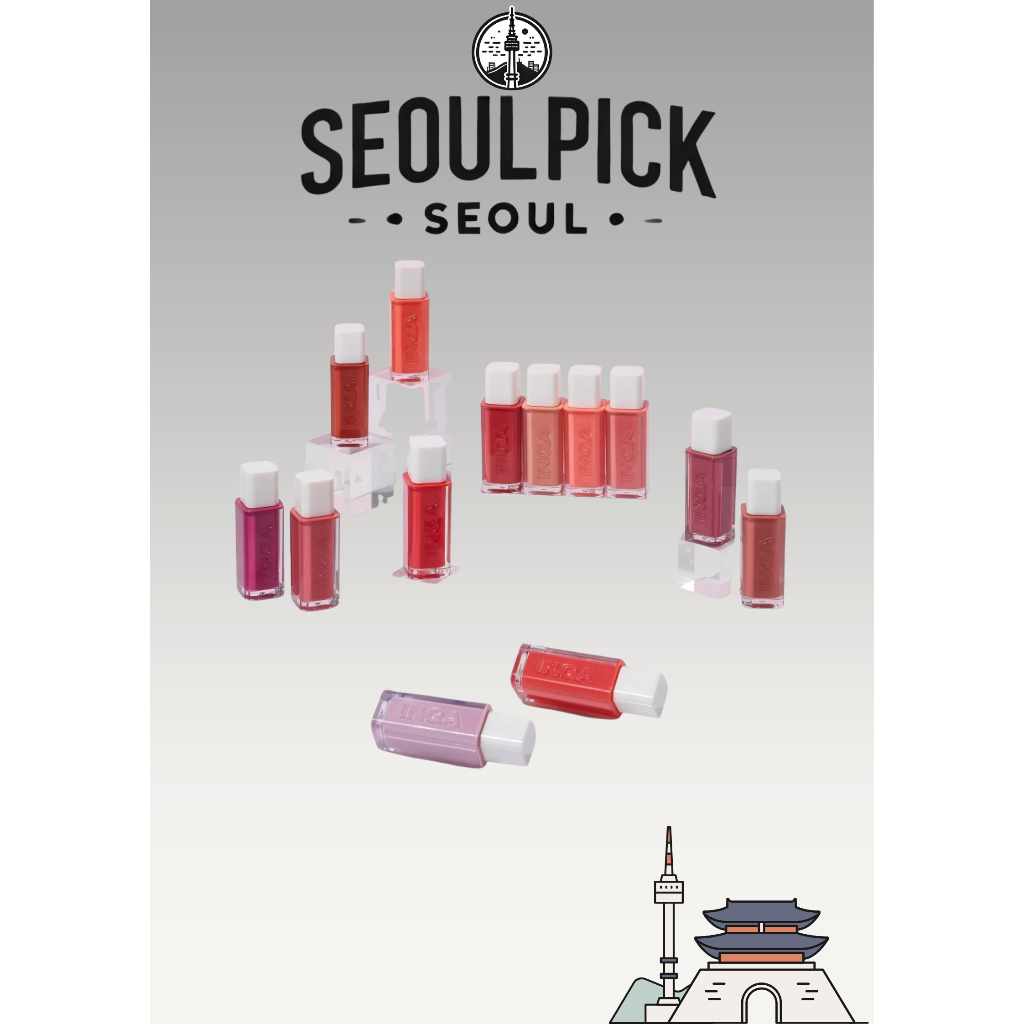 [INGA] Glassy Water Glow Lip Tint (SNOWY/ GLASSY_12 สี)