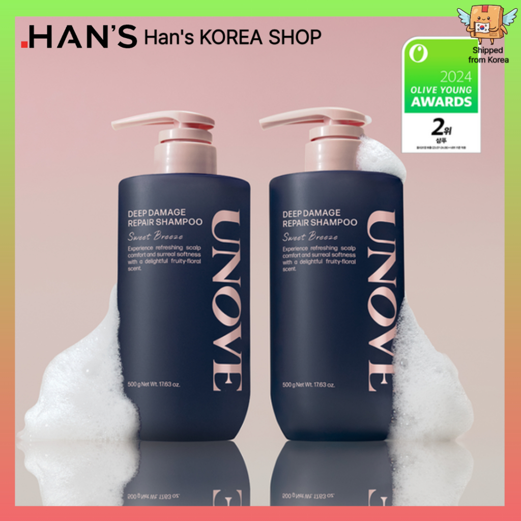 [UNOVE] Unove Deep Damage Repair Shampoo 500g - ใหม่ (สวีทบรีซ | โรซี่ ออร่า)