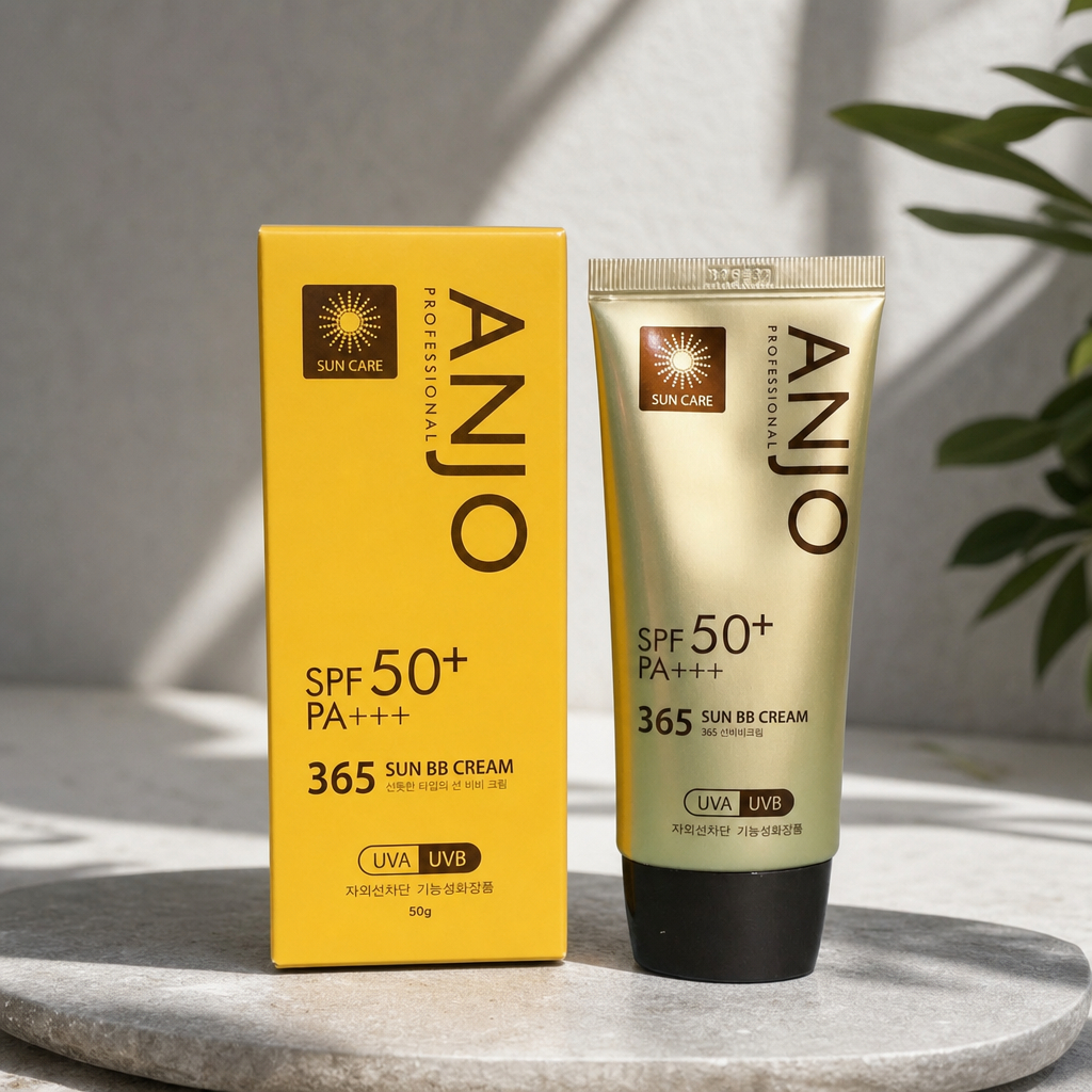 ANJO Professional 365 Sun BB Cream SPF50+ PA+++ 50g | ครีมกันแดด + รองพื้นเกาหลี Tone-Up, UVA/UVB, A