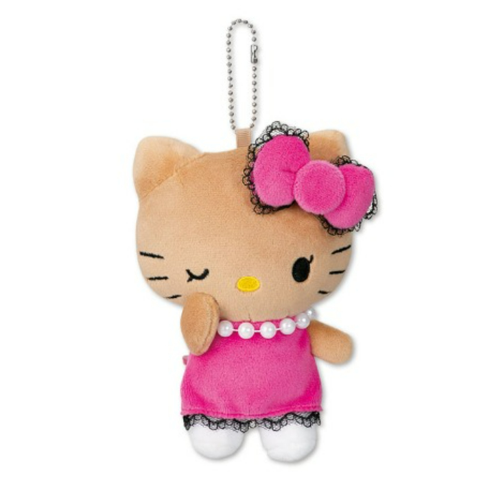 พร้อมส่ง / Sanrio Hello Kitty Gyaru Mascot Plush Charm พวงกุญแจ – Pink Dress Ver. Avail Japan Limite