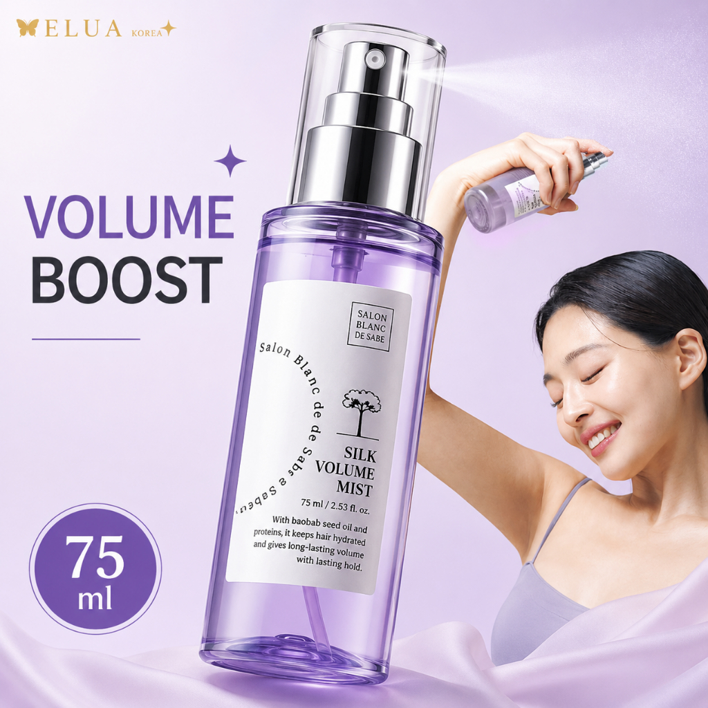 Salon Blanc Silk Volume Mist 75ml Hair Volume Style Mist น้ําหนักเบา Hair Fixer สําหรับผมลีบแบน