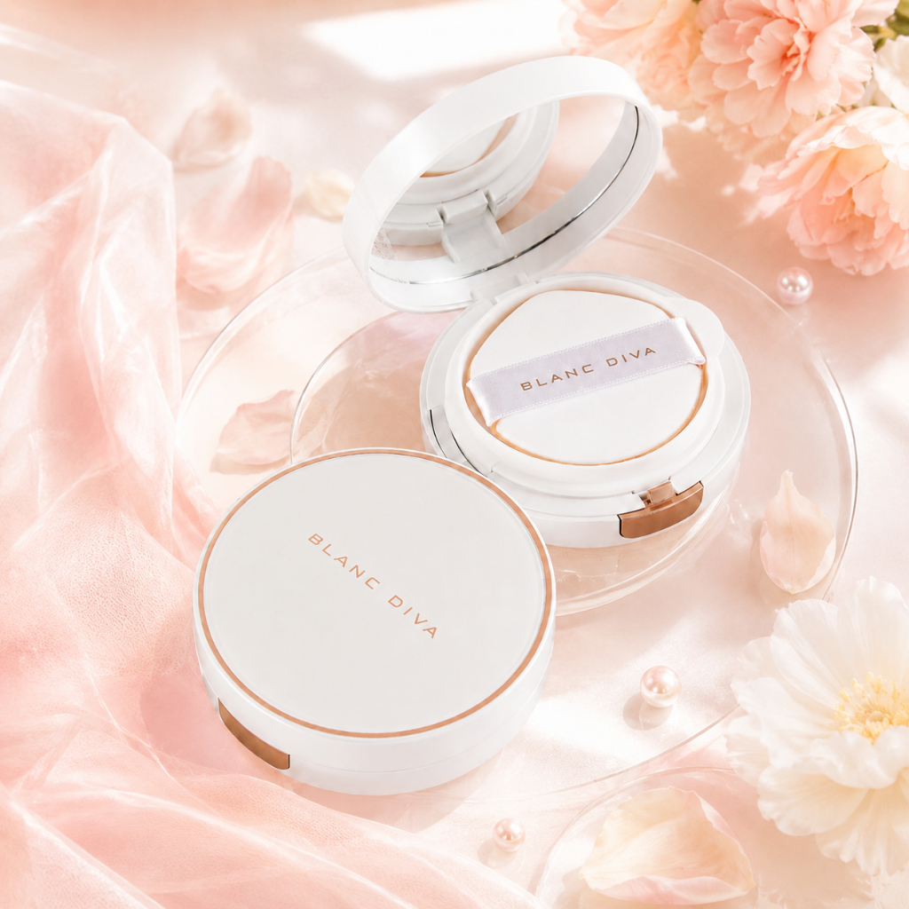 BLANC DIVA Gleam Coverage Cushion Refill #23 Natural Beige SPF50+ PA++++ Glow Cushion Refill Base Ma