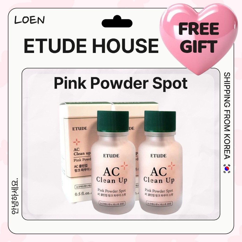 [Etude House] AC Clean Up Pink Powder Spot 15ml | Acne Spot Care K-Beauty Skincare Treatment Oliveyo