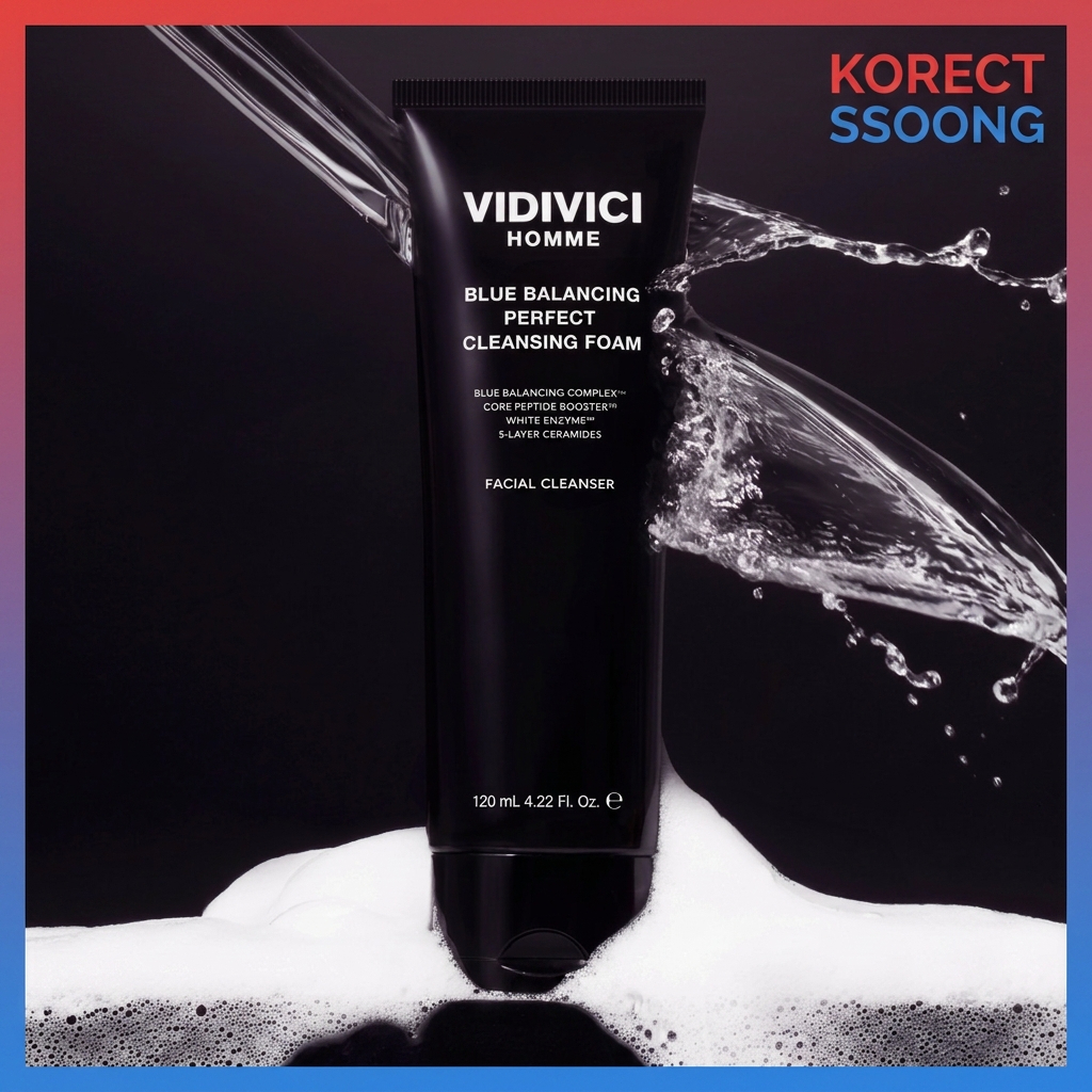 [K-Beauty] VIDIVICI Homme Blue Balancing Perfect Cleanser Foam 120ml