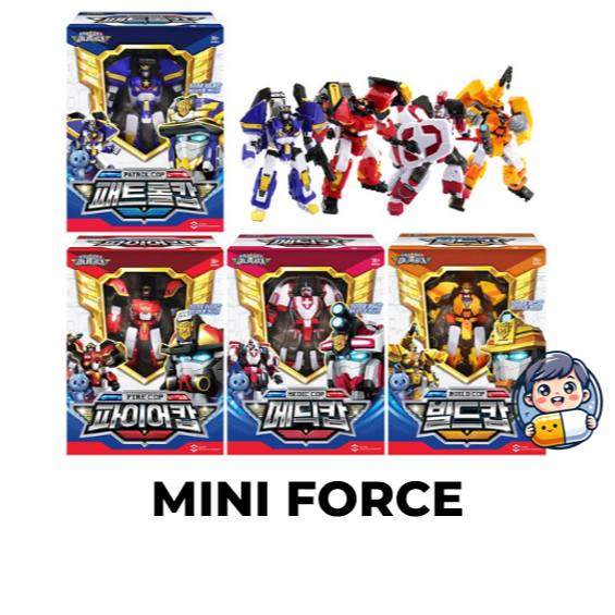 [MINI FORCE] ฤดูกาล 6 / ตํารวจที่แข็งแกร่งที่สุดมินิบังคับหัวคอป (9แบบ) หุ่นยนต์แปลงร่าง