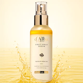 [แพ็คคู่] d'Alba Morning Glowing Skincare Set (First Spray Serum 100ml, Vita Toning Serum Toner)