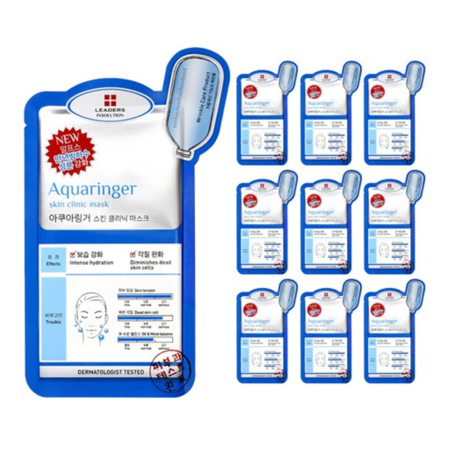 LEADERS Insolution Aquaringer Skin Clinic Mask (25ml  10 แผ่น)