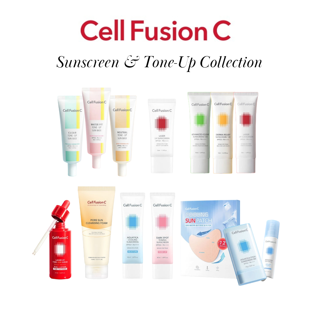 [Cell Fusion C] Sunscreen & Tone-Up CollectionLaser UV, Aqua Cooling, Tone-Up, Mild, Stick & Spray SPF50+ PA++++