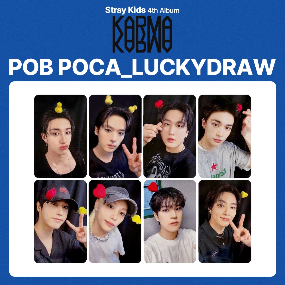 [SET] Stray Kids SKZ 4th Album [ KARMA ] SOUNDWAVE POP-UP 1st LUCKYDRAW POB PHOTOCARD