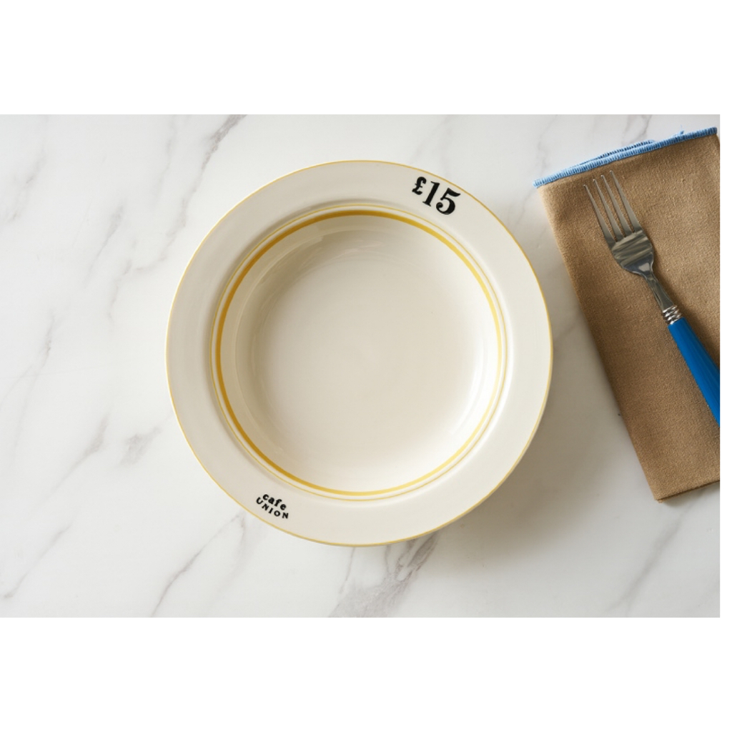 [MODERN HOUSE] จานกลม Cafe Union D23 สีเหลือง