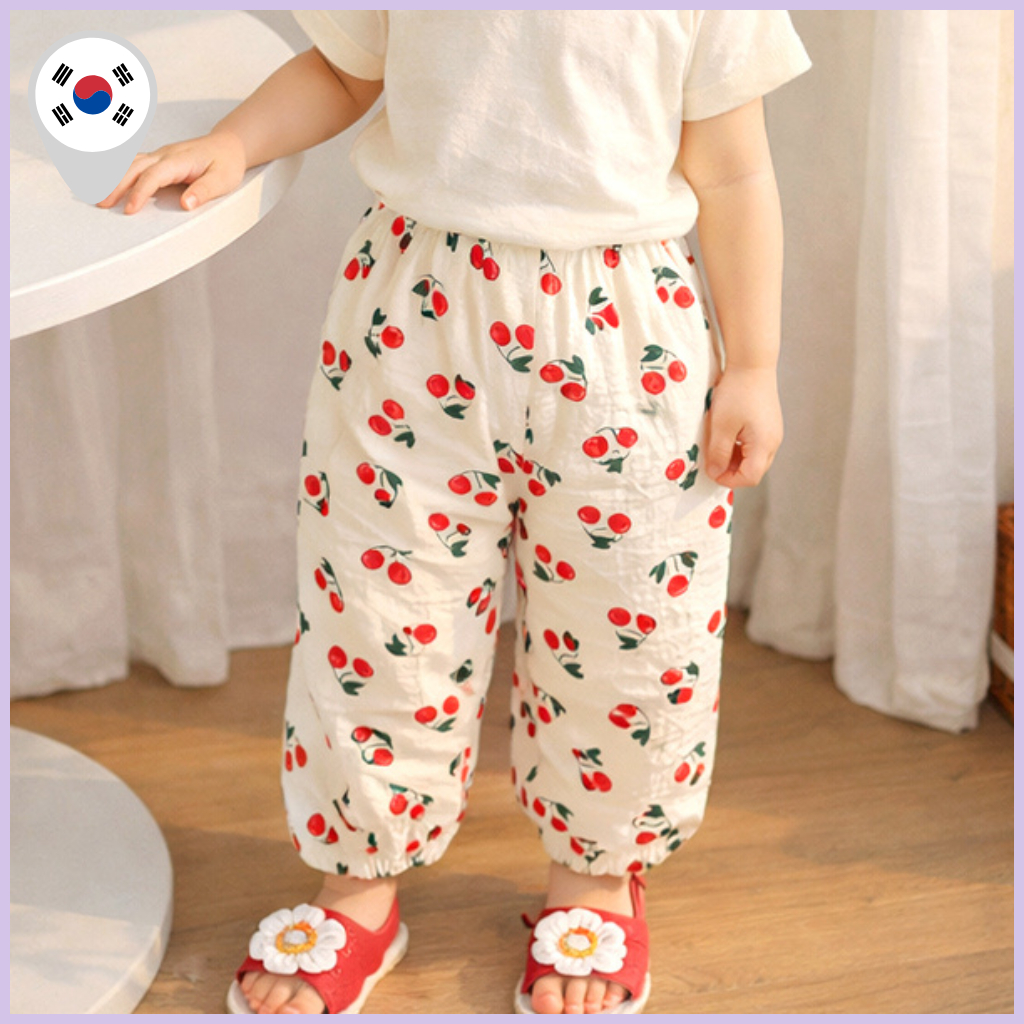 [Woozoo-i] กางเกง Kids Sunny Baggy Fit - กางเกงลําลองเอวยางยืดใส่สบายสําหรับเด็กชายและเด็กหญิง (ลายด