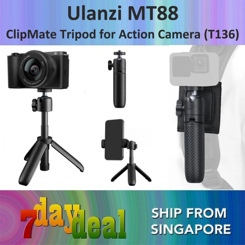 Ulanzi MT88 ClipMate ขาตั้งกล้องสําหรับกล้องแอคชั่นแคมเมรา (T136)
