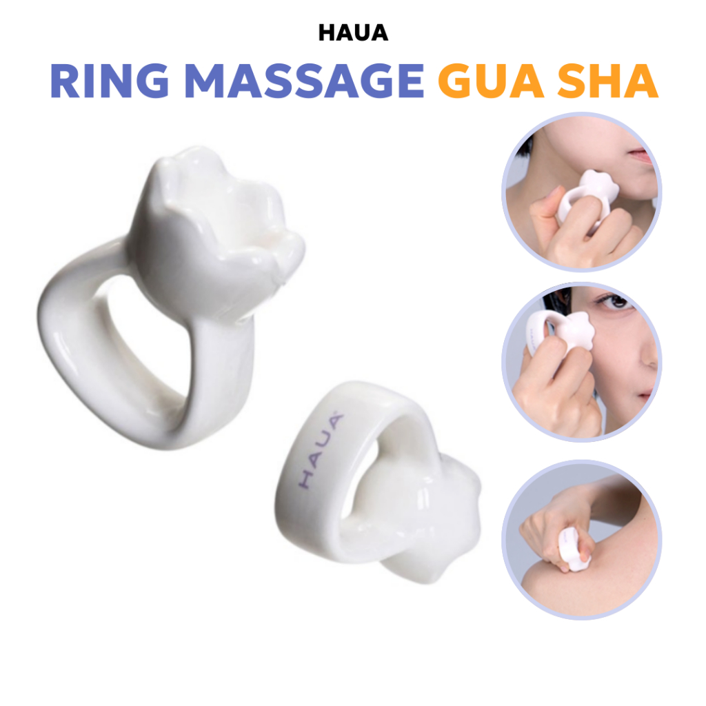 HAUA แหวนนวดหน้าและร่างกาย Gua Sha - ยกกระชับใบหน้าและกระชับสัดส่วน