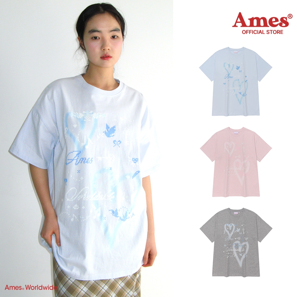 [AMES] HEART PIXEL ART TEE