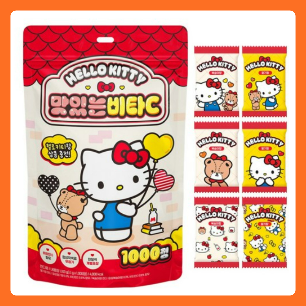 ATEX Hello Kitty อร่อย Vita C Candy / Hello Kitty วิตามินซี Candy 100·500·1000 เม็ด